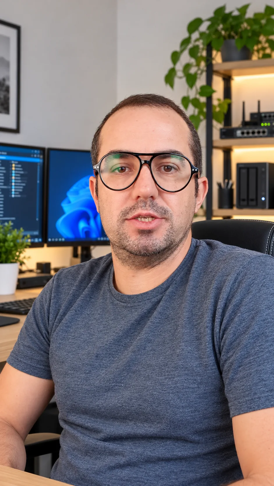Alexandru, persoana din spatele IT pe Vale, într-un spațiu de lucru IT